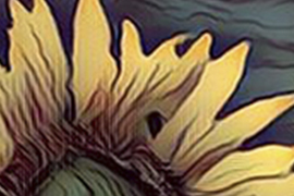 Un girasol y un panel solar